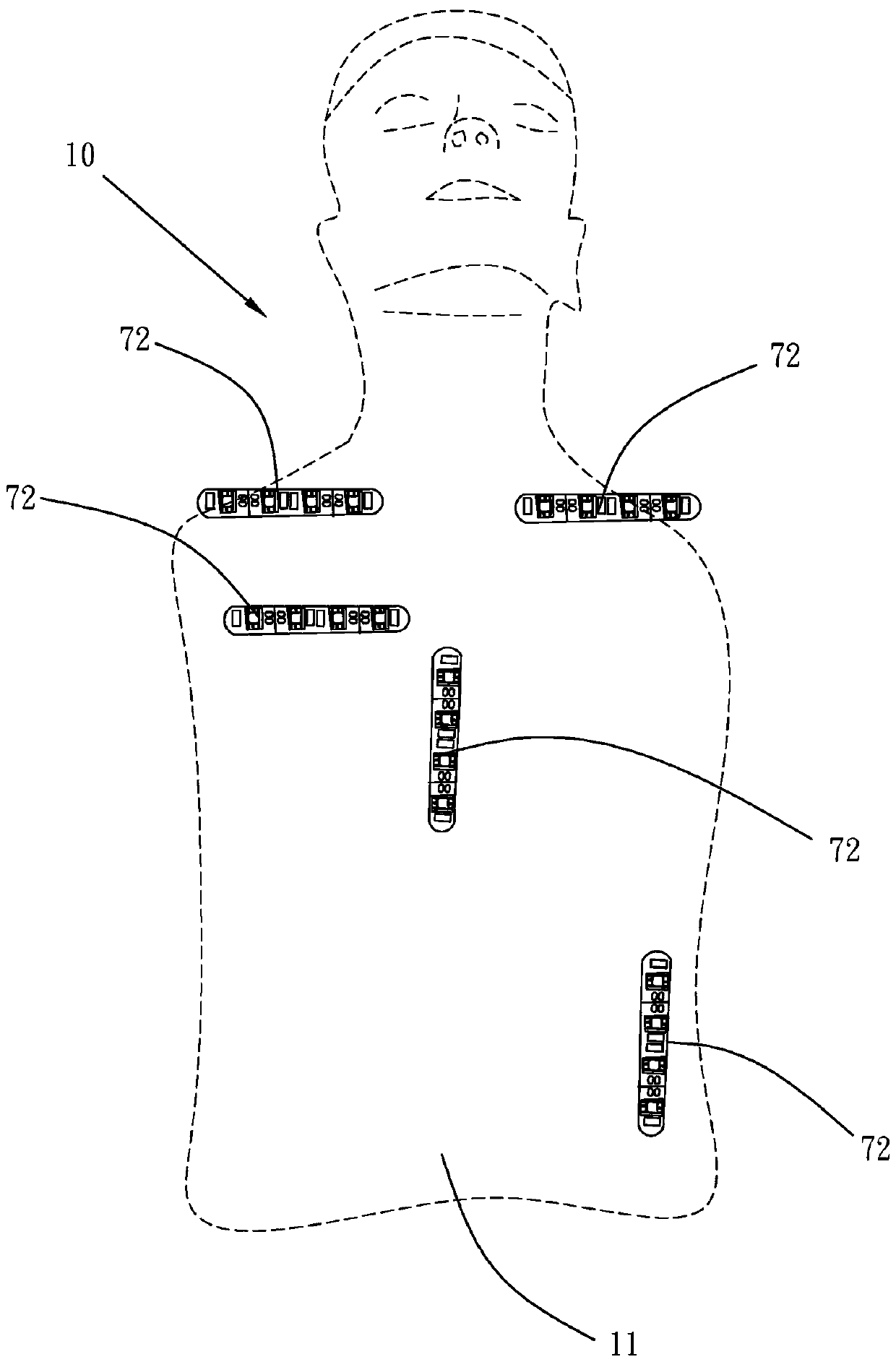 Interactive cardiopulmonary resuscitation teaching assistant device