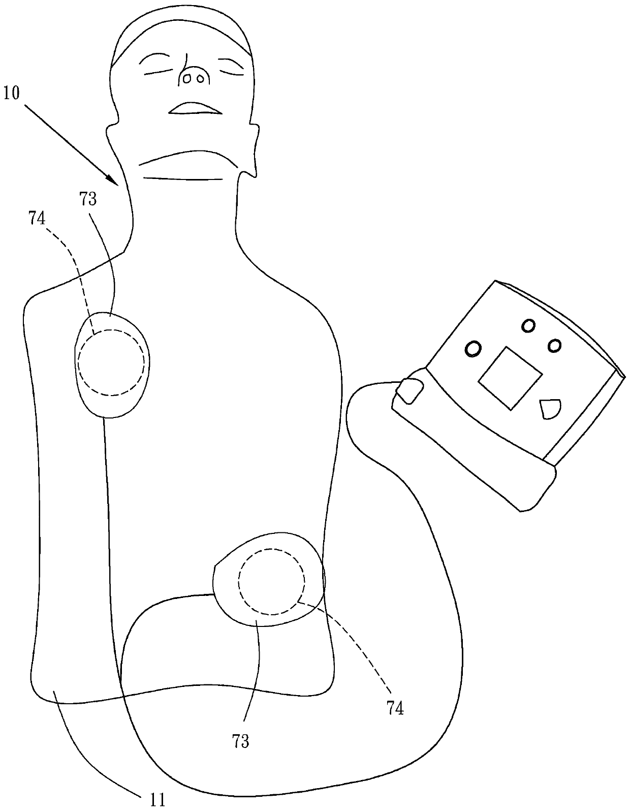 Interactive cardiopulmonary resuscitation teaching assistant device