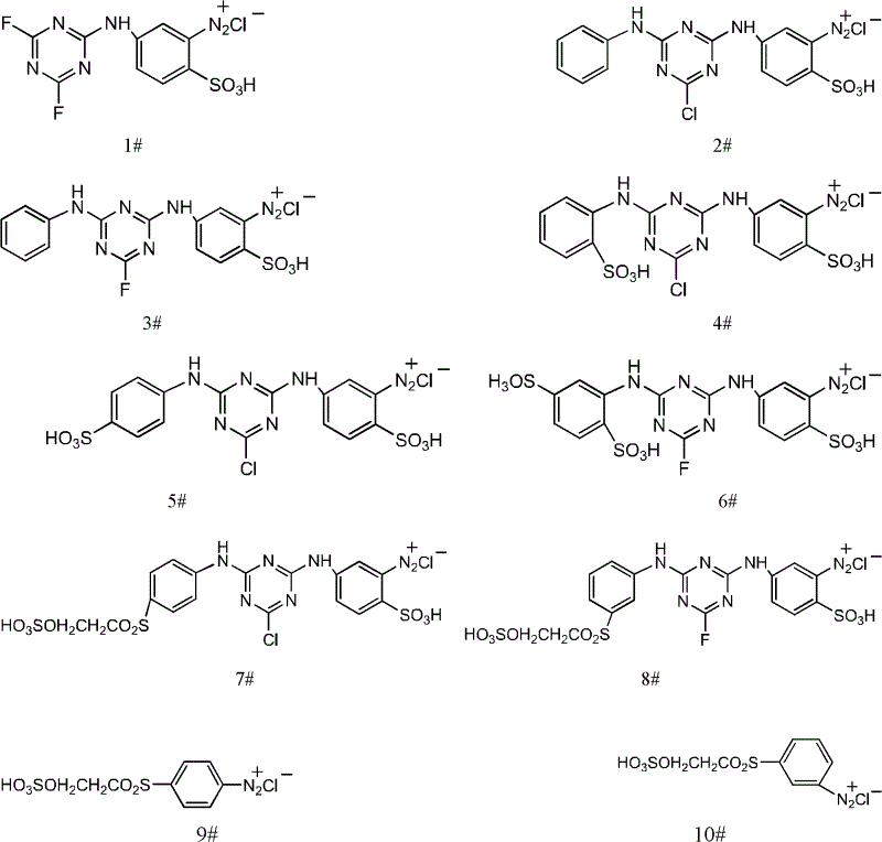 Method for preparing water-soluble azo dye continuously by chaos mixing of spiral tube