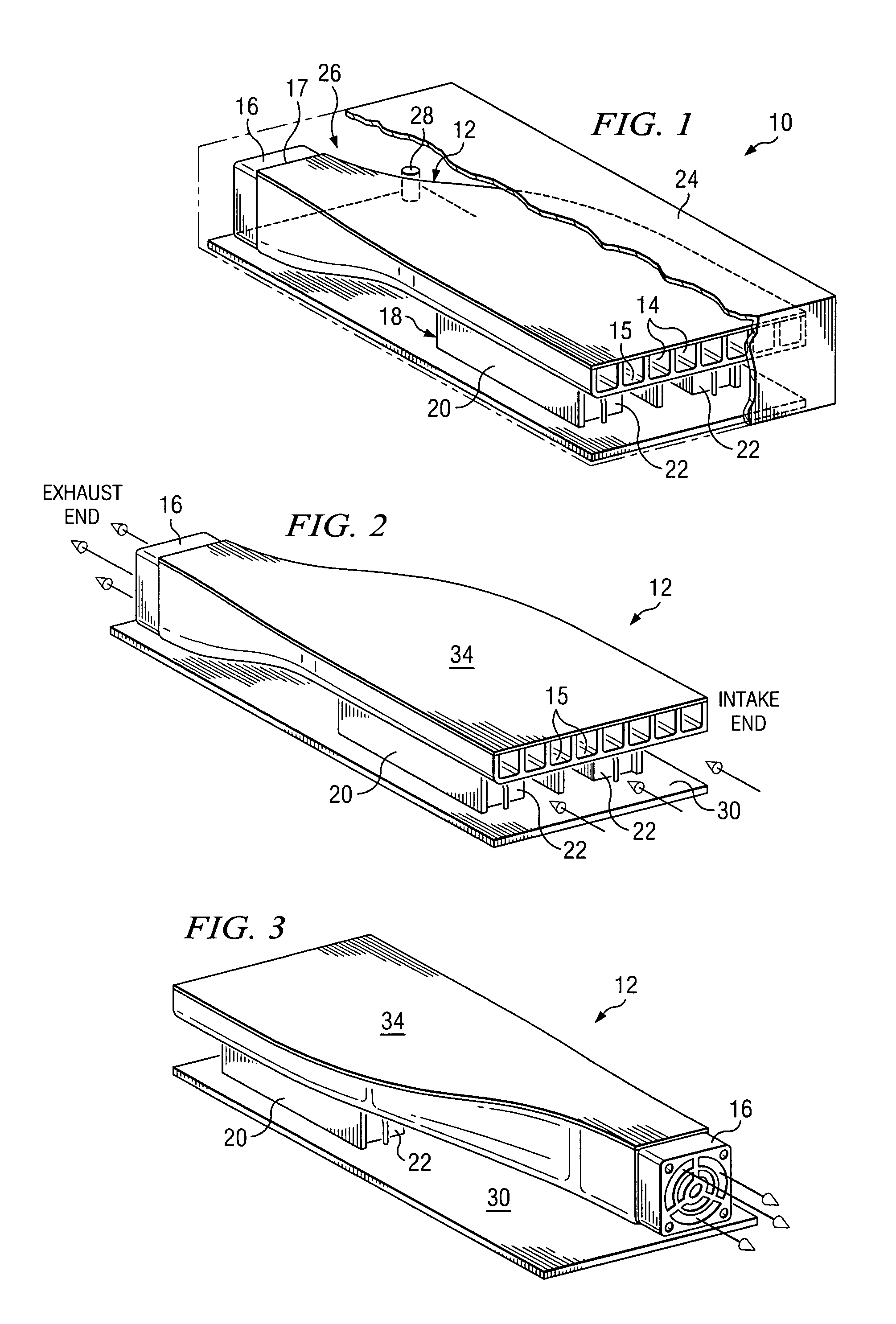 Compact electronics plenum