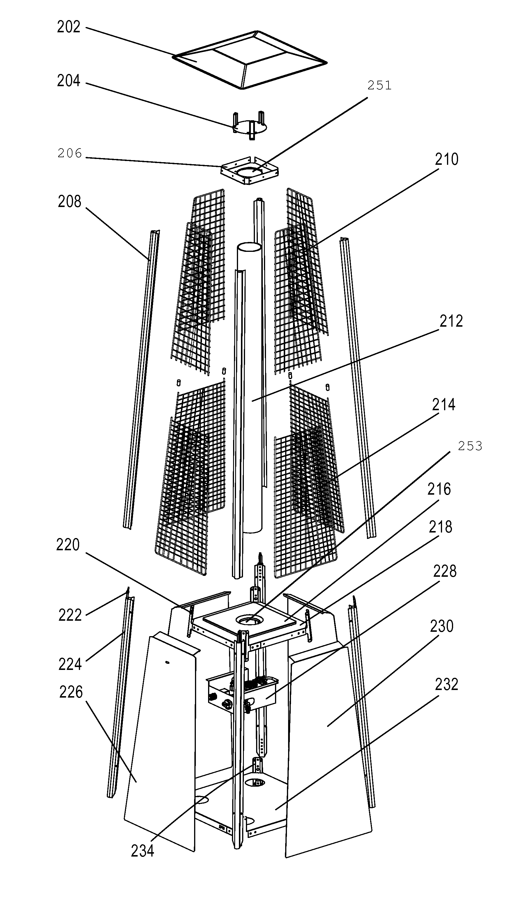 Outdoor flame heater