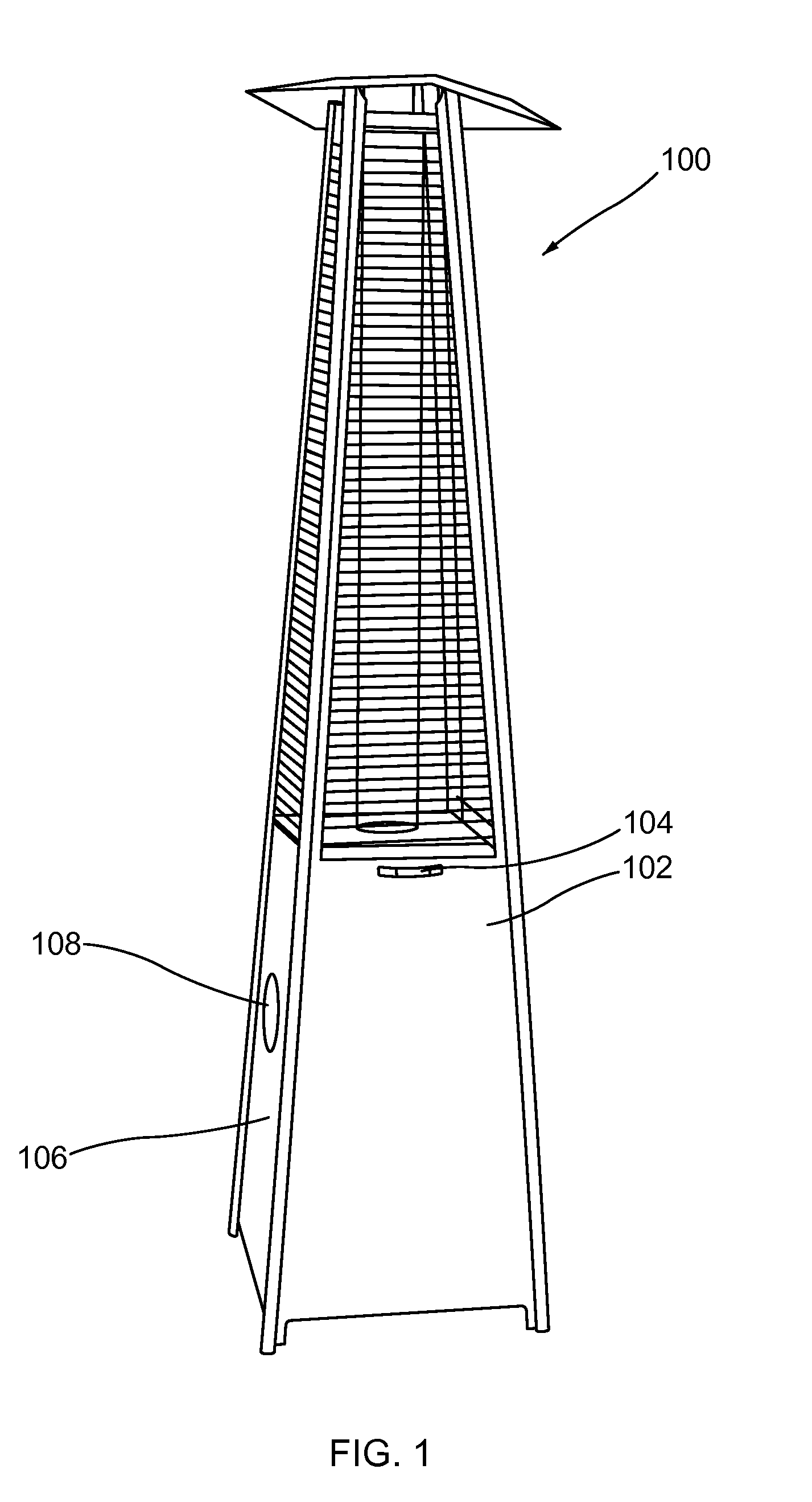 Outdoor flame heater