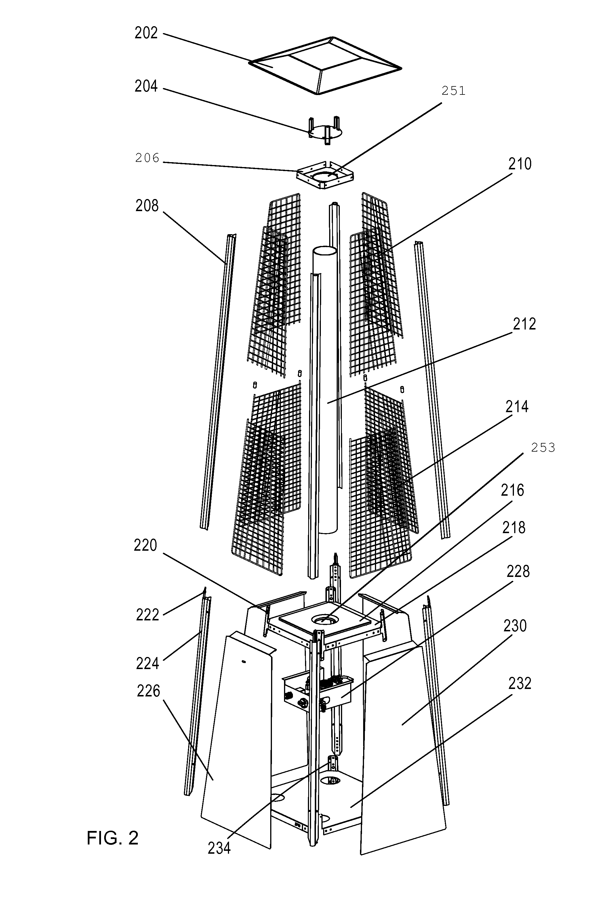 Outdoor flame heater