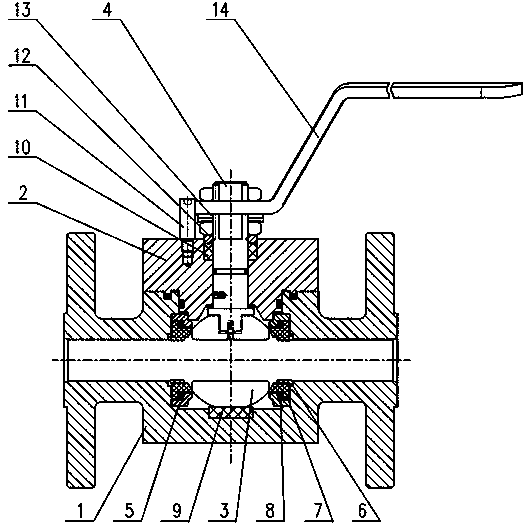 Top entry floating ball valve capable of being maintained on line