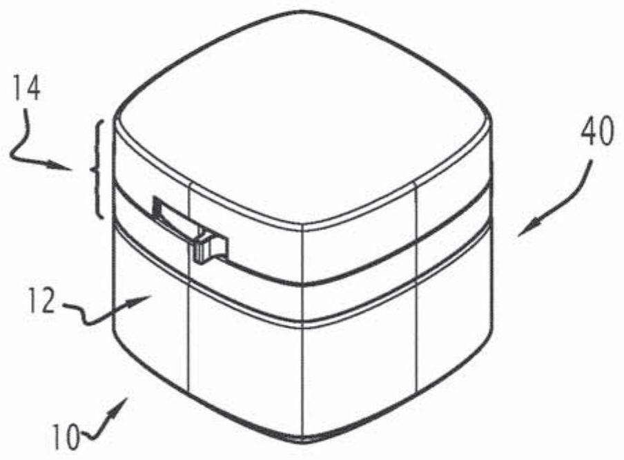 Closure assembly for container containing product, related packaging device and method