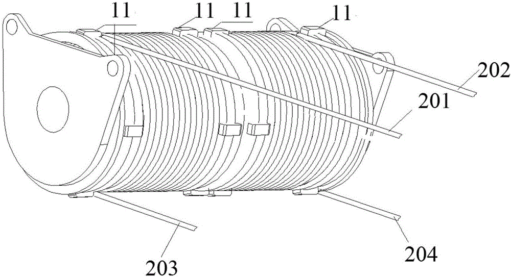 Winch driven expansion and retraction technique and engineering mechanical equipment