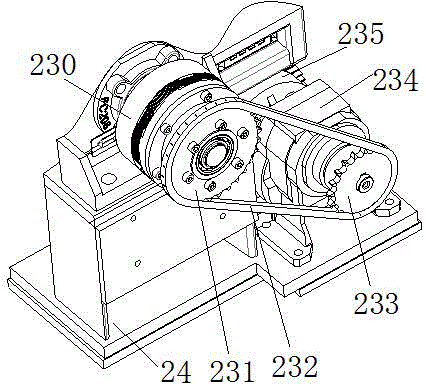 Hydraulic drive type electric clutch feeding mechanism of automatic cutting machine for welded steel tube coil