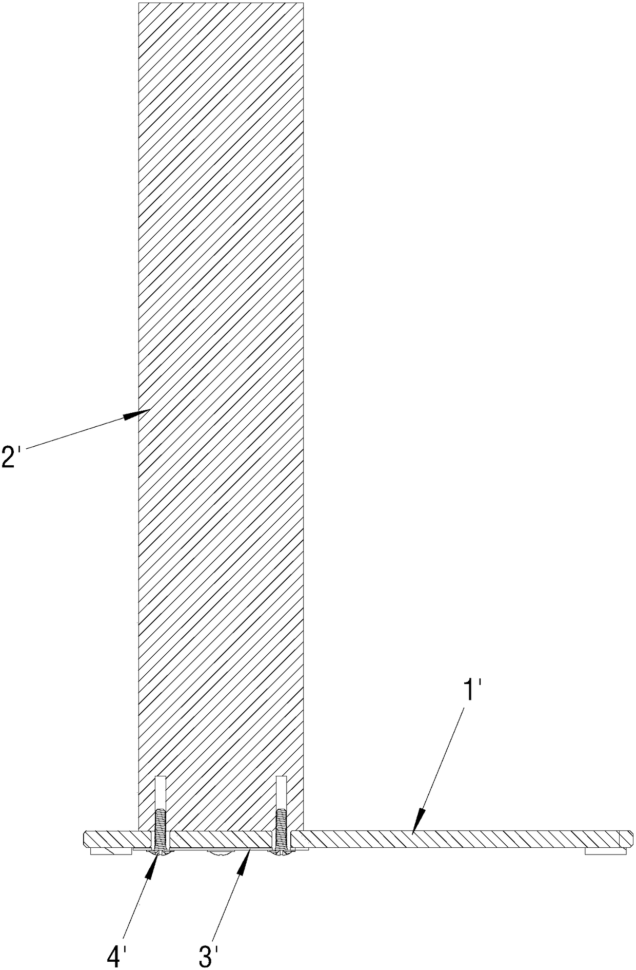 Glass base fastening structure and LCD TV or LCD monitor