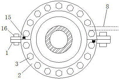 Flange connection leakage early warning device