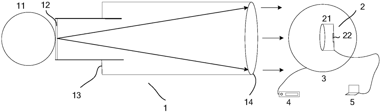 Presetting device and presetting method for focal plane of detection camera