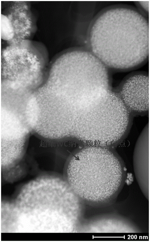 Carbon resistance ultra-fine nano-tungsten carbide material and its preparation method and application