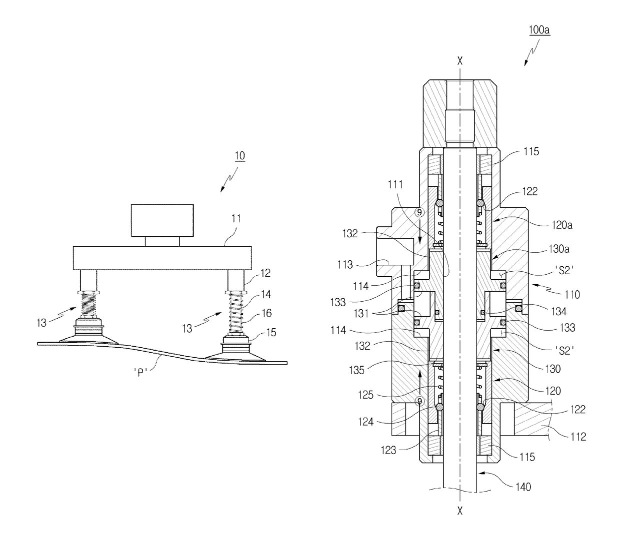 Device for locking rod member using lock block