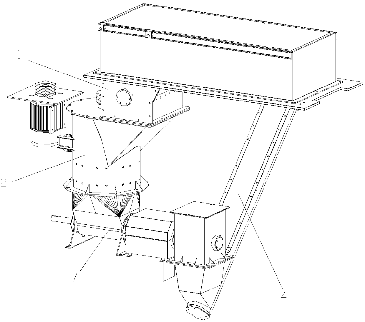 Smashed garbage processing structure