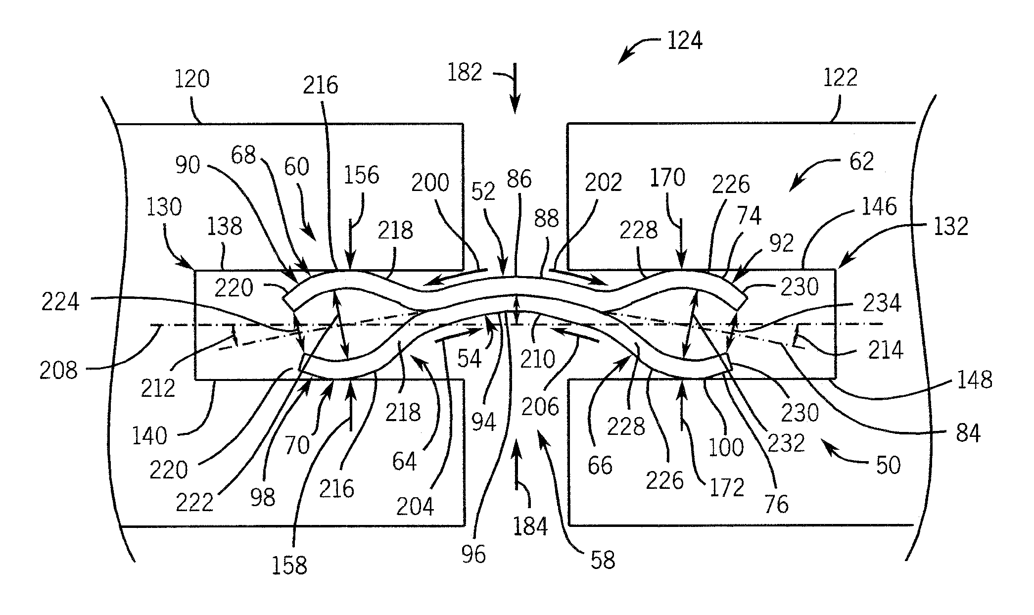 Seal for turbomachine segments