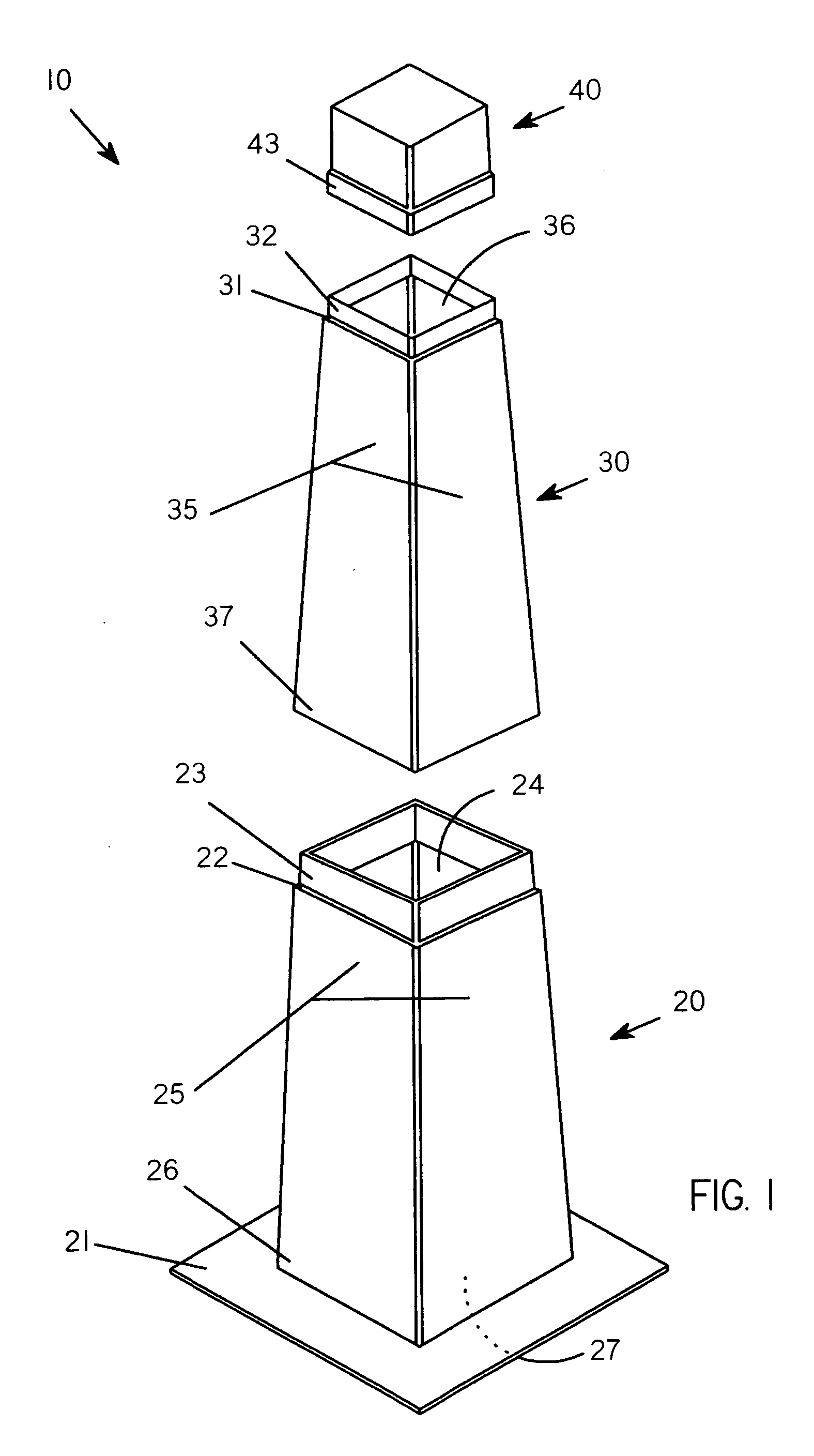 Segmented utility tower and method