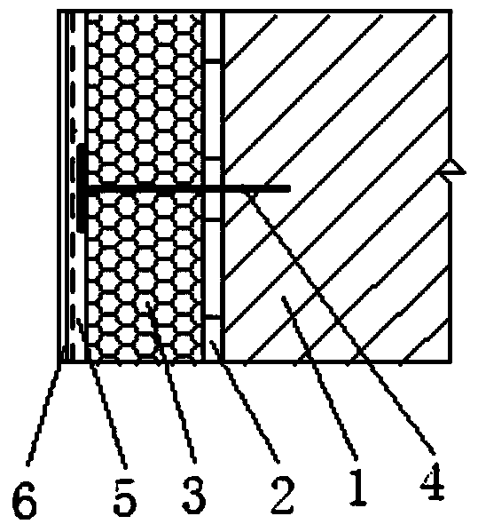 A-level flame-retardant modified polystyrene board heat-insulating system