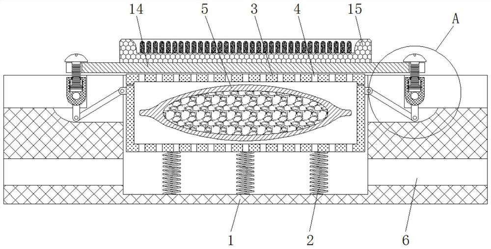 A fixing device for computer memory socket board based on connecting rod transmission