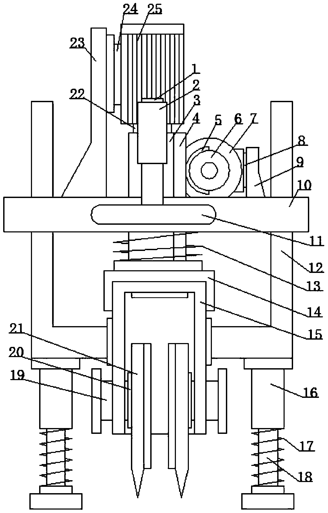 A processing device for water conservancy blocks