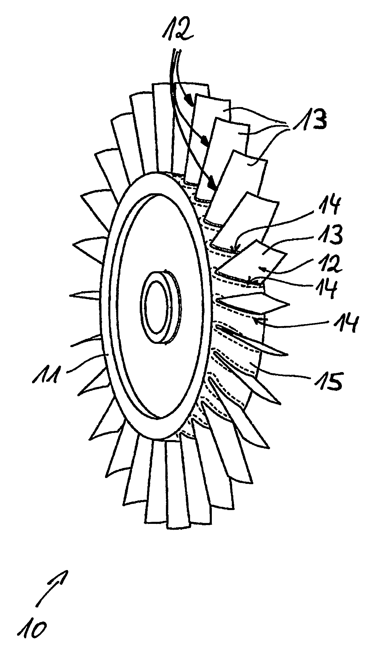 Method for producing aerodynamic structures in the manufacturing of integrally bladed gas turbine rotors