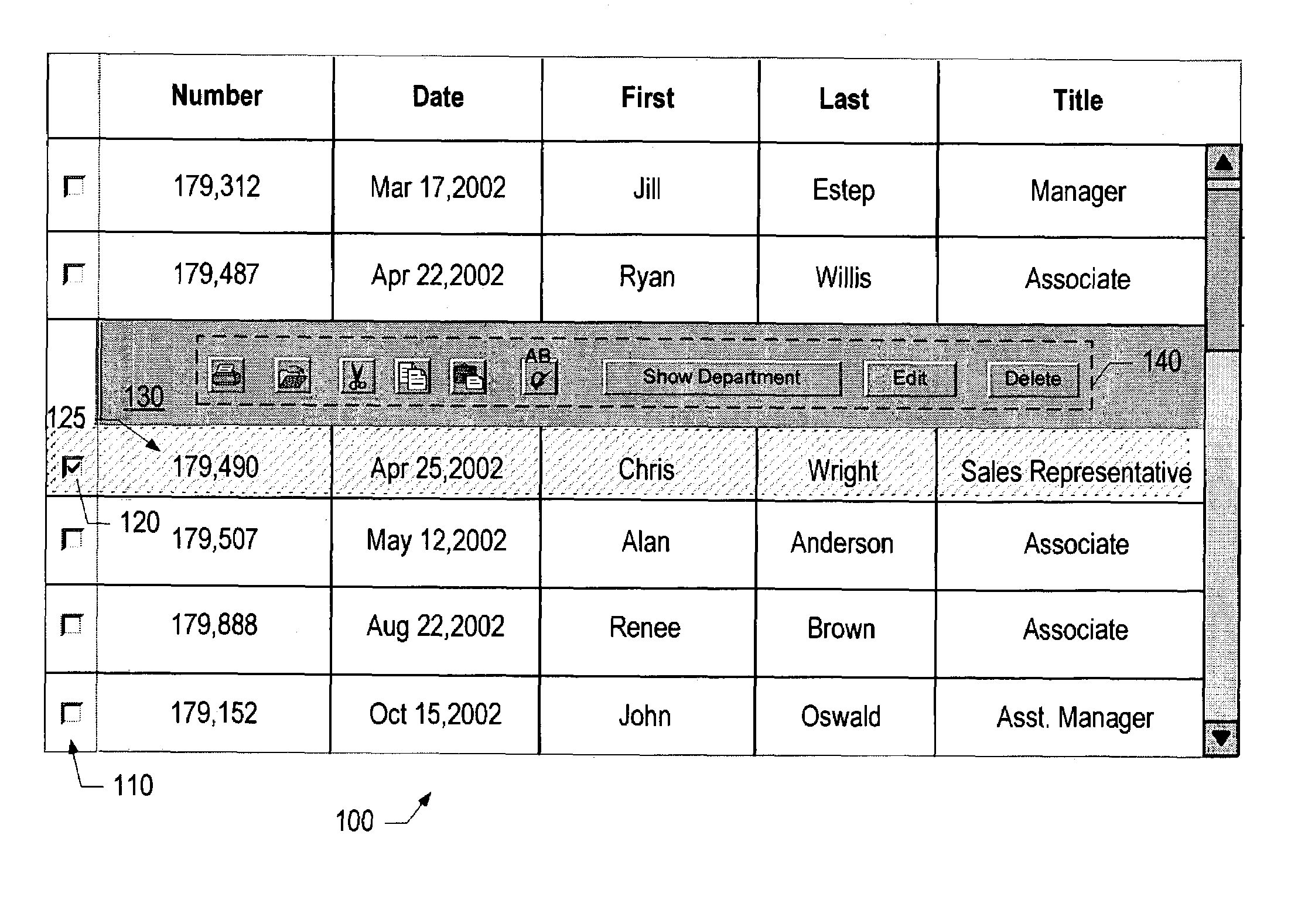 System and method for selection based action bar