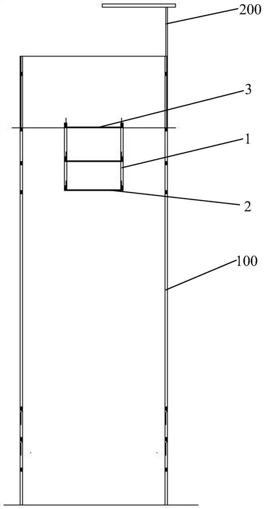 Assembly type operation platform of compound fertilizer granulation high tower and construction method of assembly type operation platform