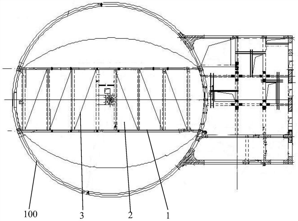 Assembly type operation platform of compound fertilizer granulation high tower and construction method of assembly type operation platform