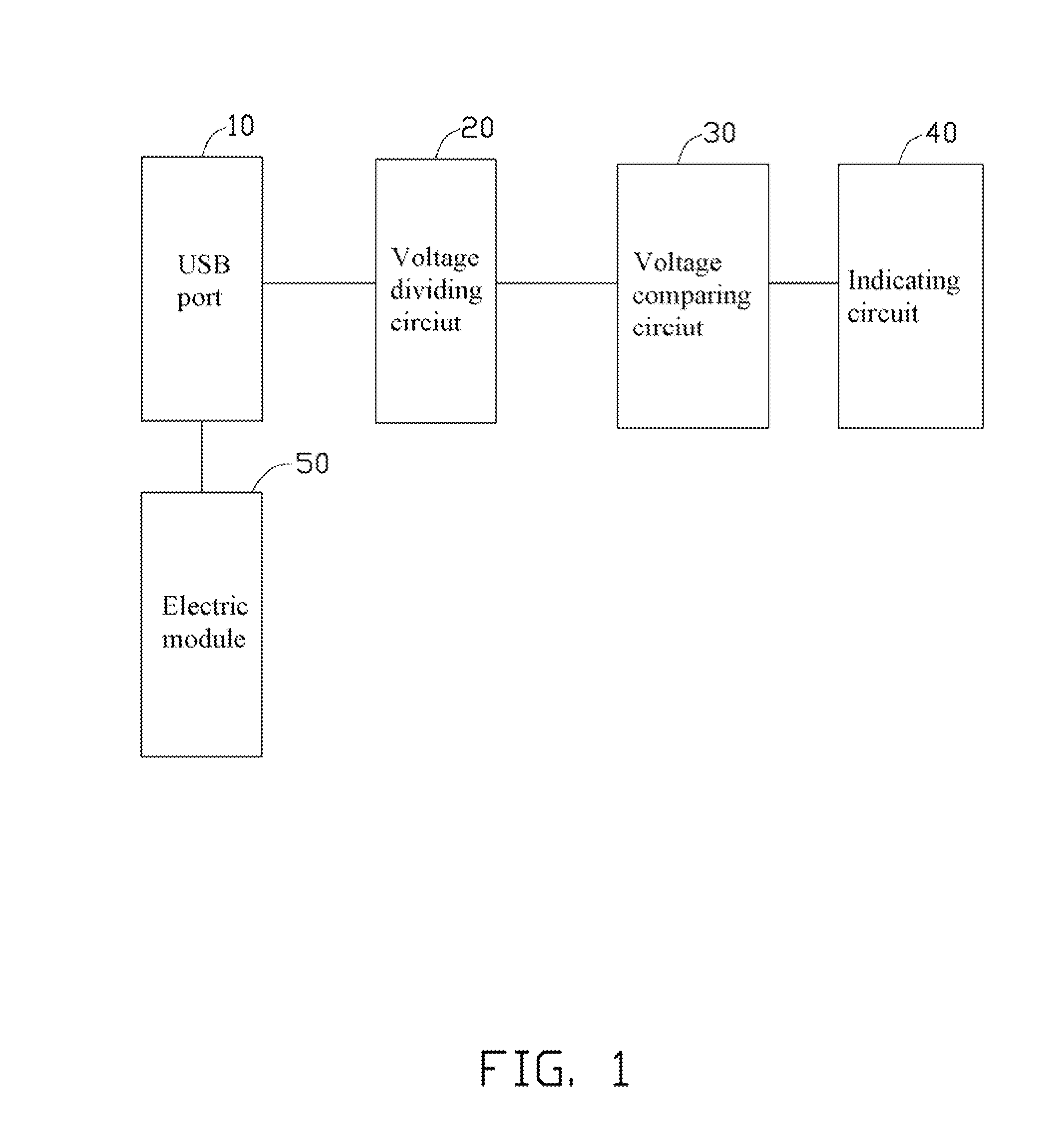 USB port detecting circuit