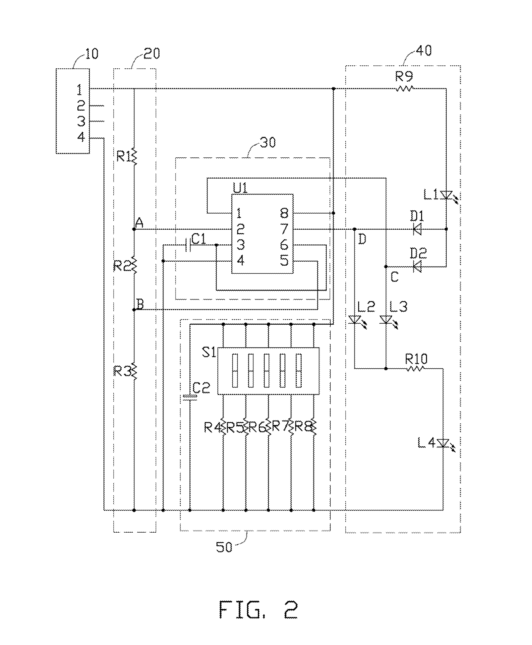 USB port detecting circuit