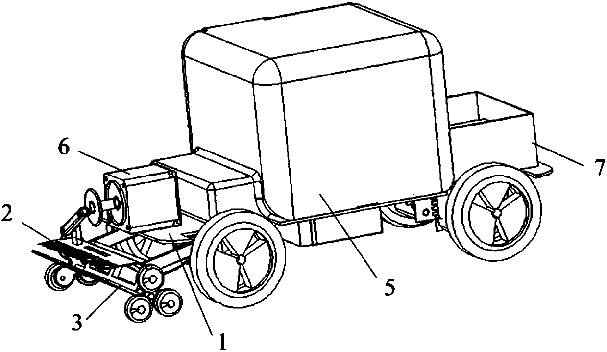 Cutter front-loaded round bundled household mowing grass catcher and method thereof