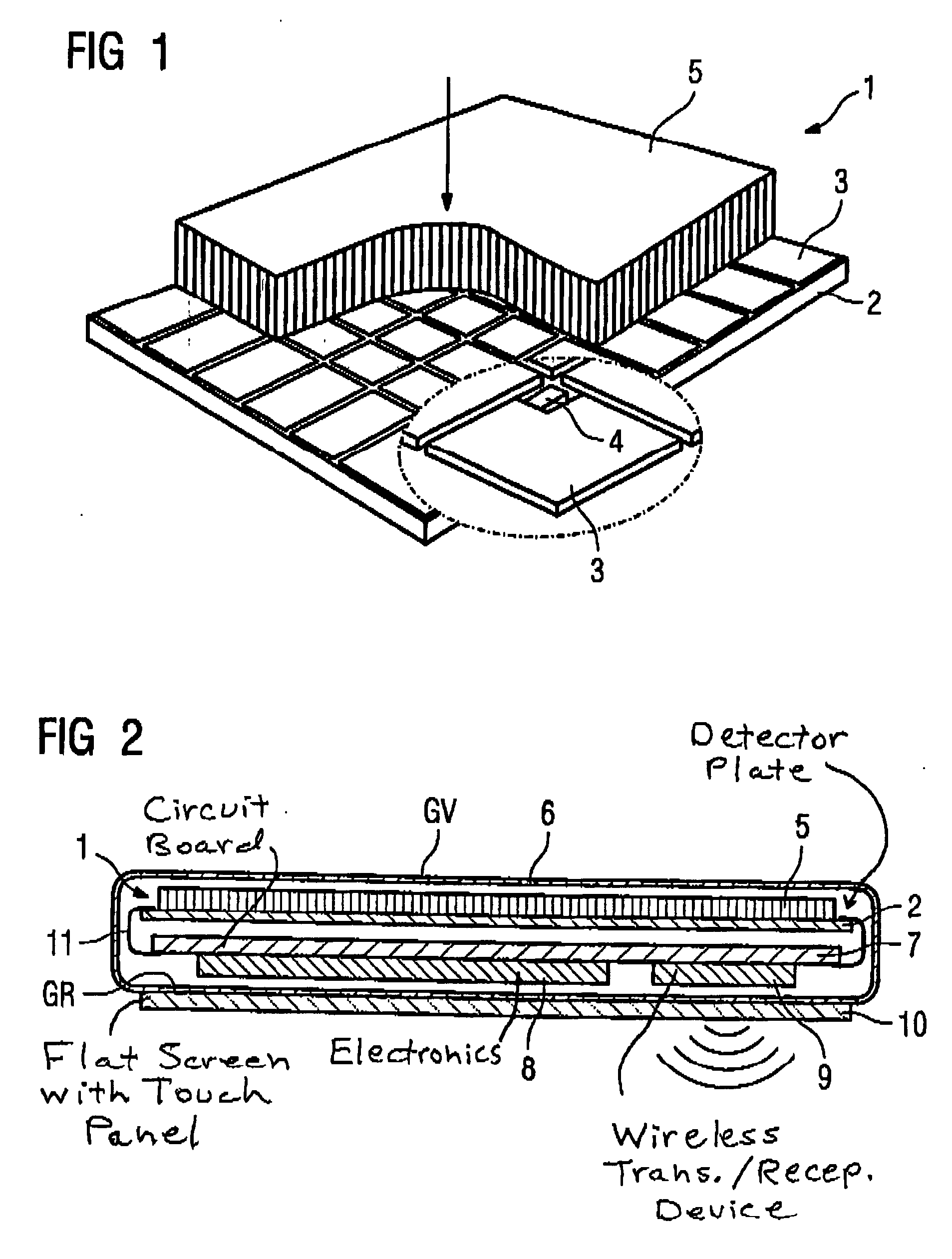 X-ray apparatus with a component controllable from the x-ray detector