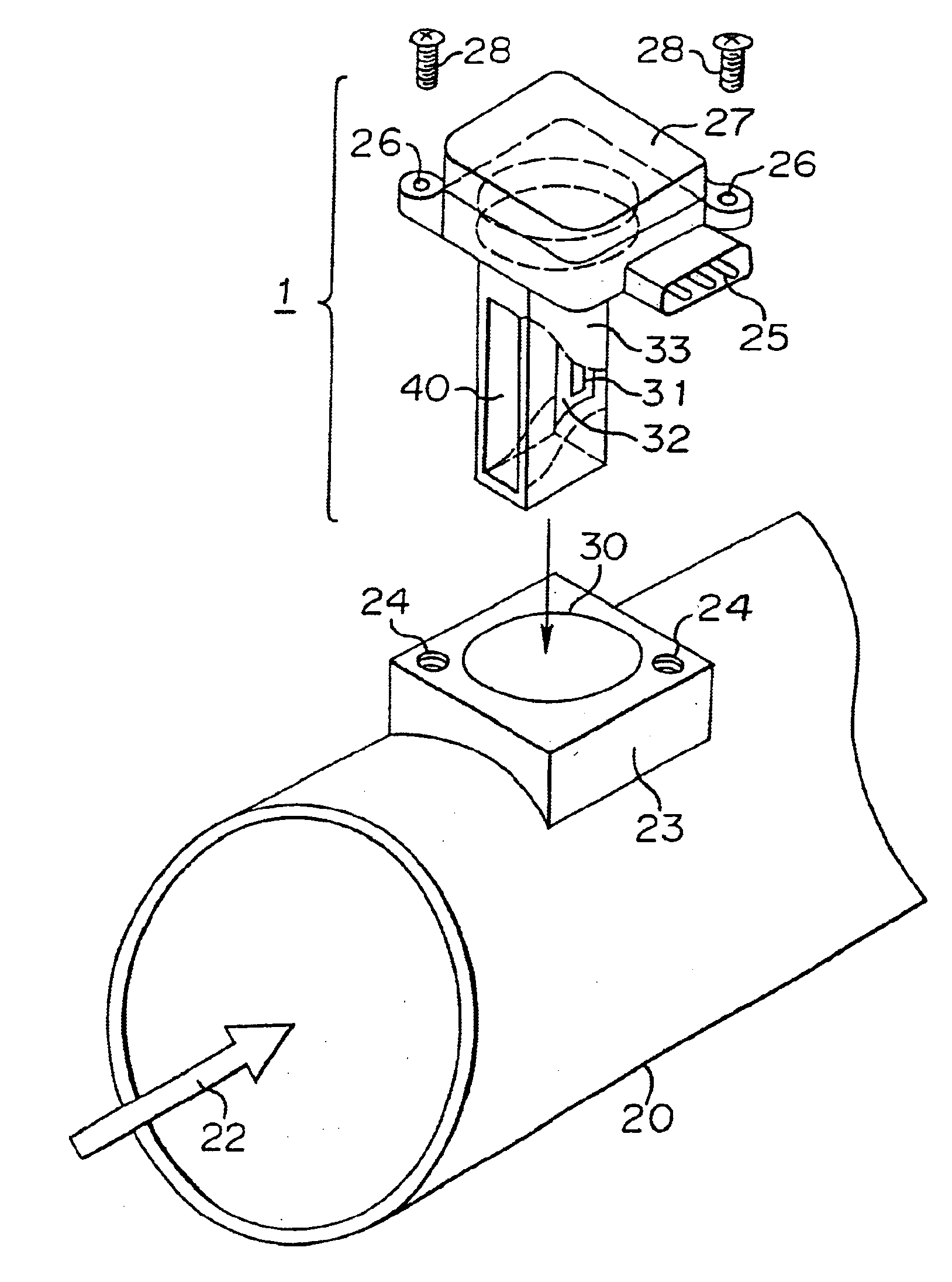 Flow rate measuring device