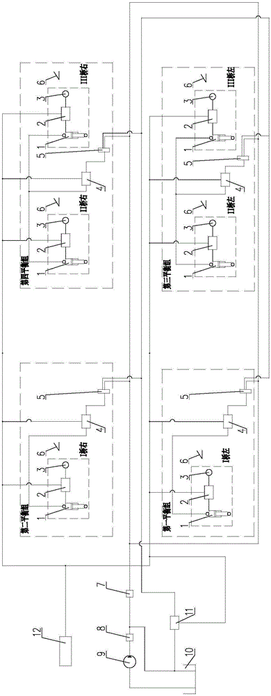 Lifting hydro-pneumatic suspension hydraulic system