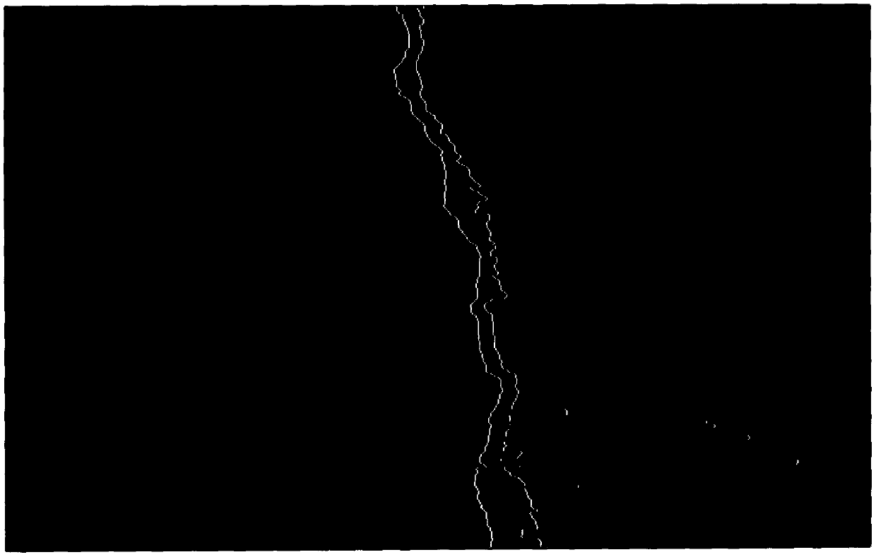 Building structure surface crack size automatic labeling method