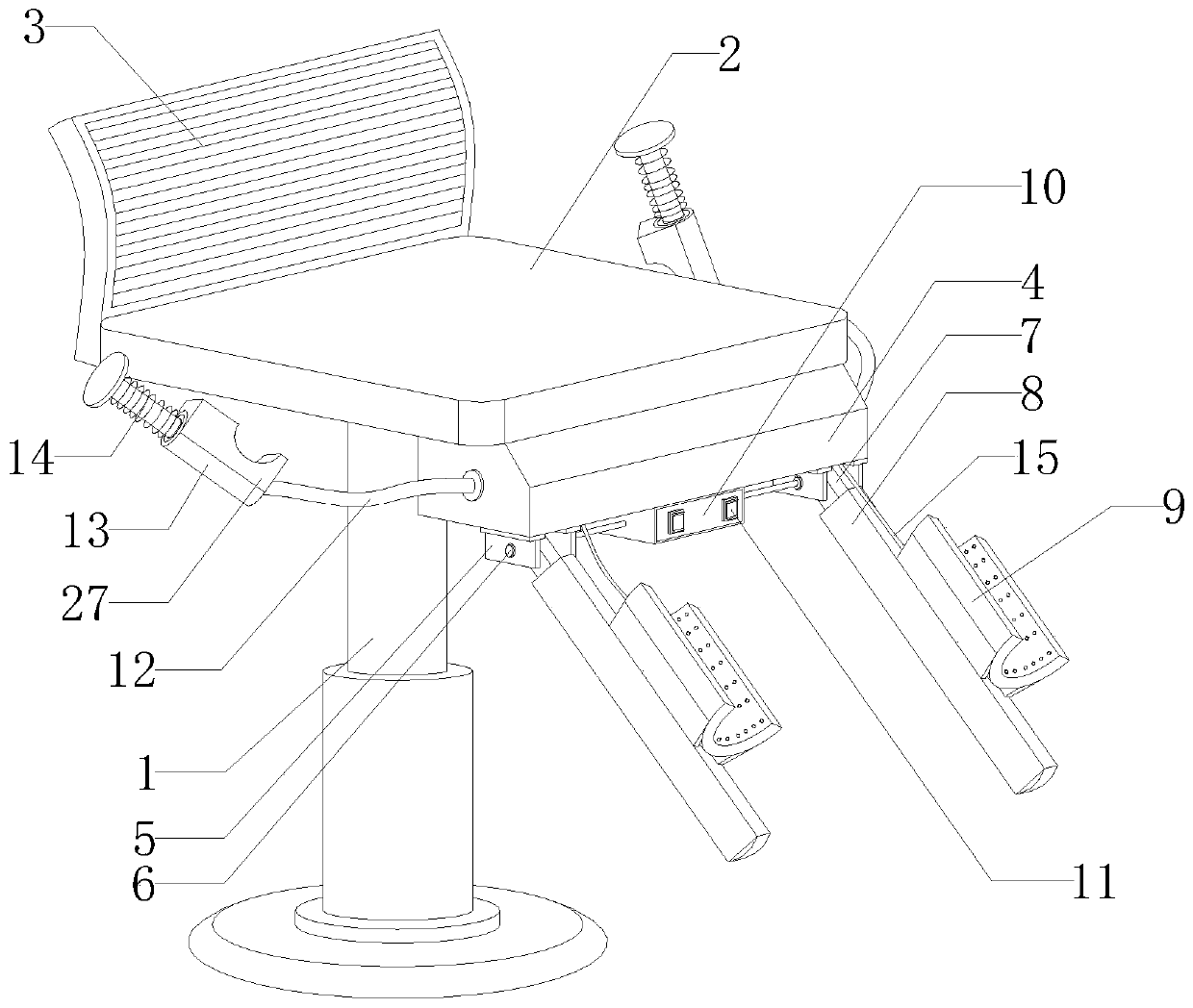 Postoperative leg rehabilitation nursing device for bone surgery