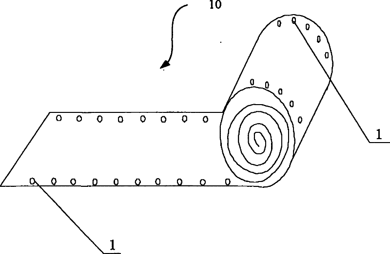 Continuous double-sided flexible printed circuit board and LED strip