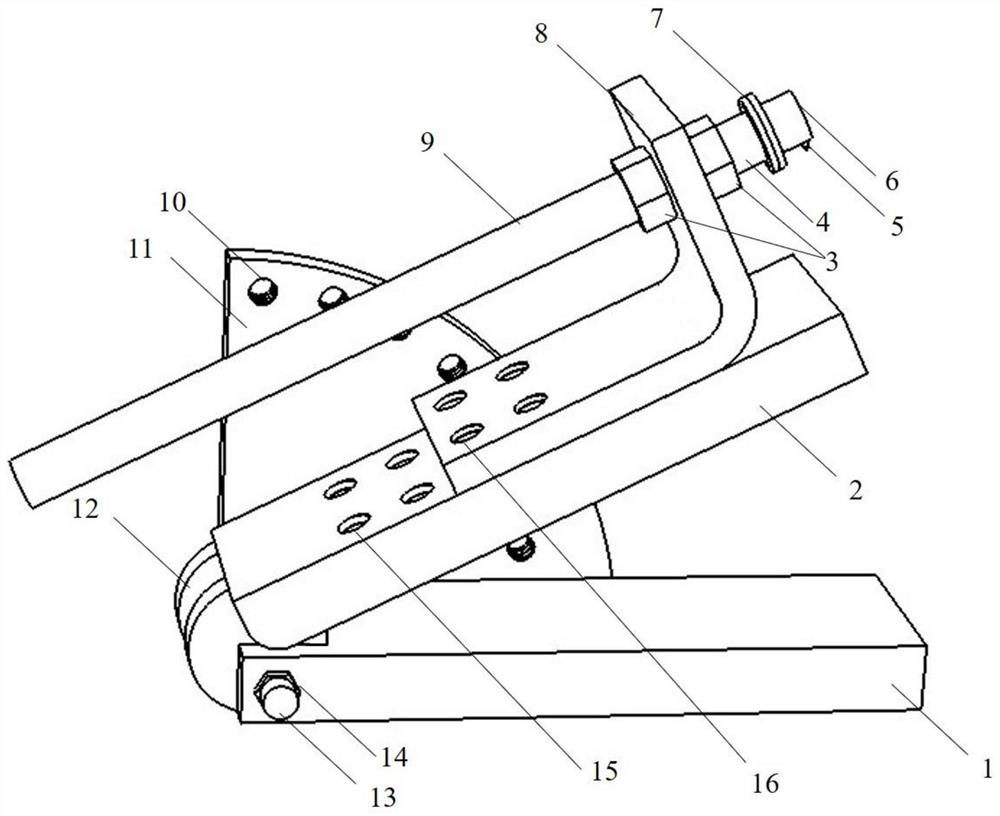 Combustible gas pipeline jet fire experiment device with adjustable angle and adjustable distance