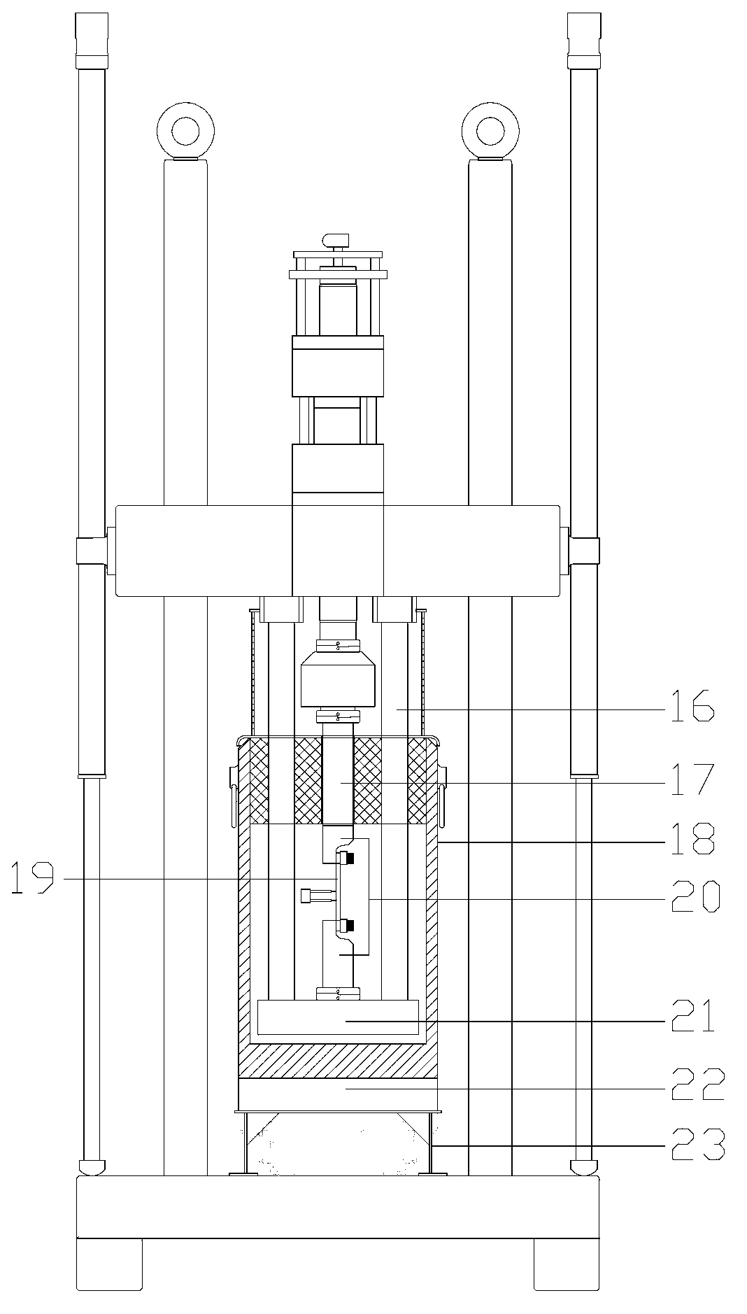 Cryogenic environment material mechanical performance detection test device