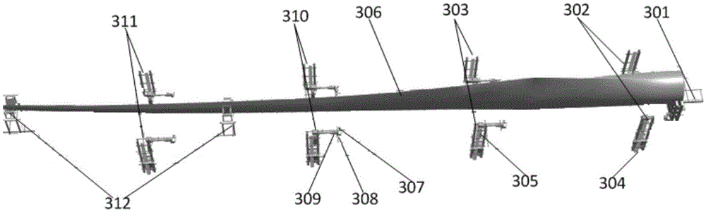 Large wind power blade multi-robot collaboration grinding system and method