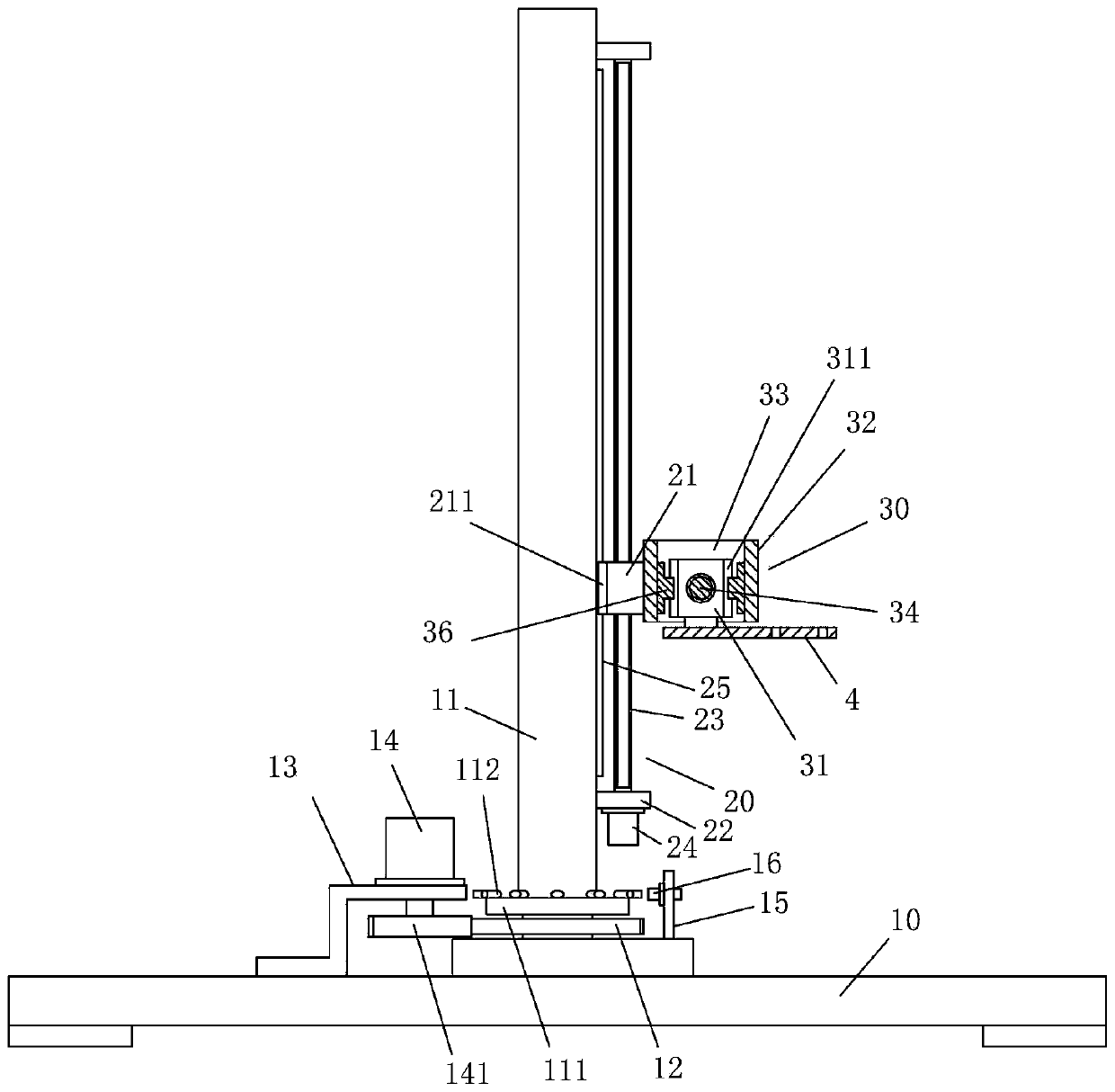 Rotary lifting mechanism of automatic welding auxiliary frame