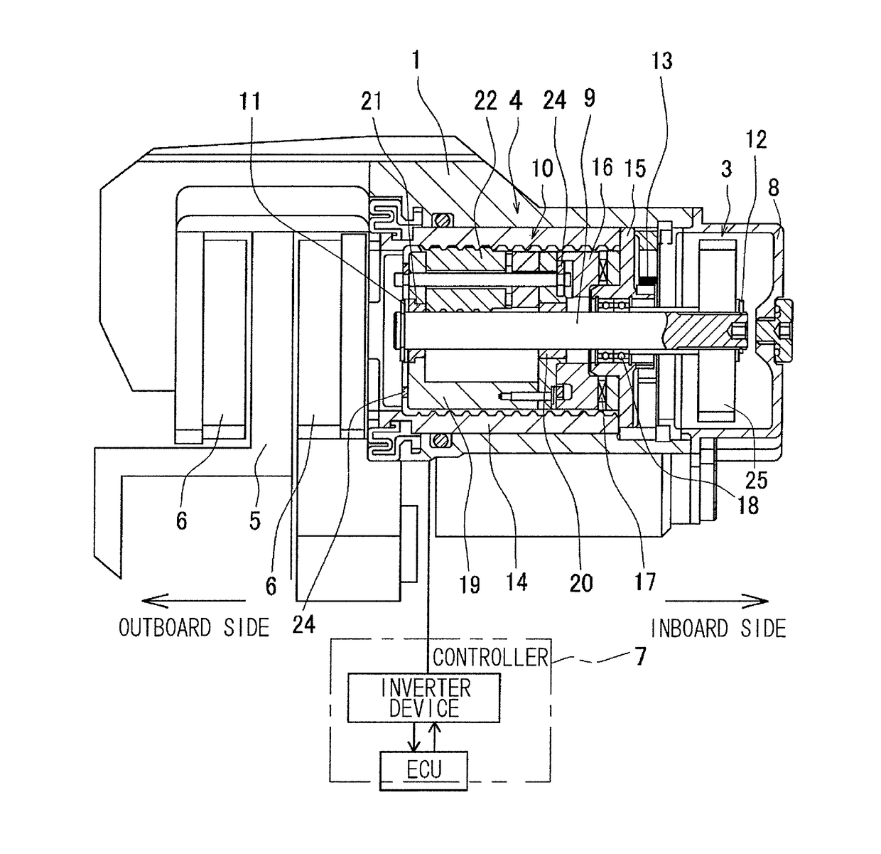 Electric brake device and electric brake device system