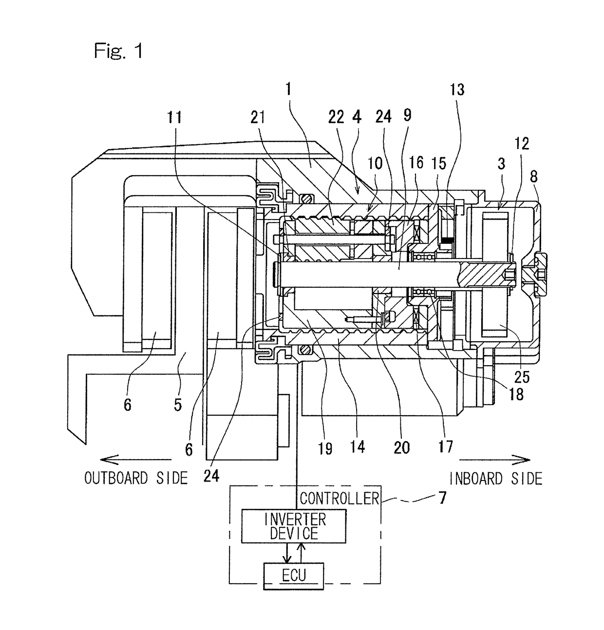 Electric brake device and electric brake device system