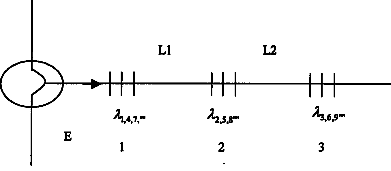 Crosstalk restraining method and device using optical fiber grating dispersion compensator