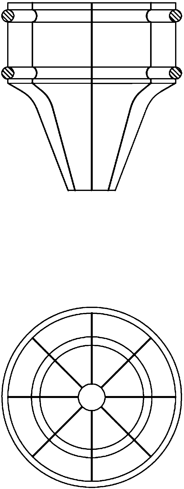 Projection welding screw chuck structure