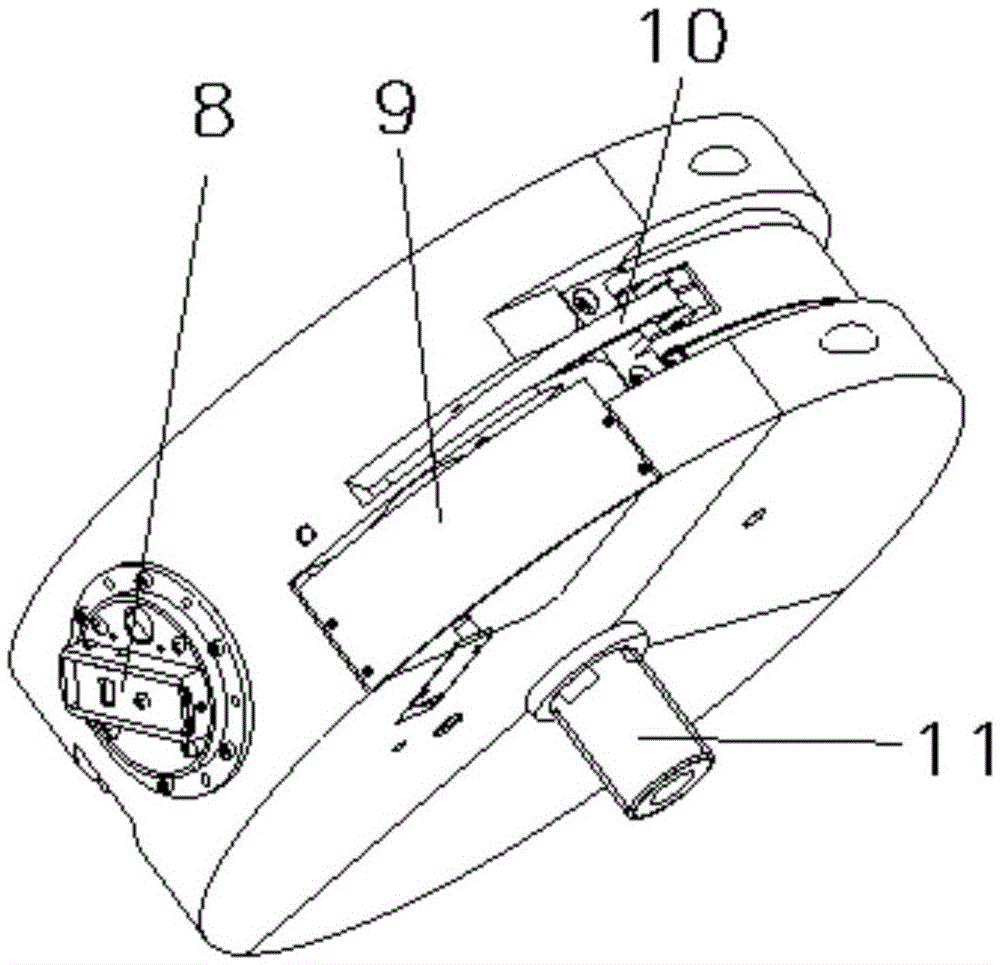 An underwater external self-release attitude adjustment device