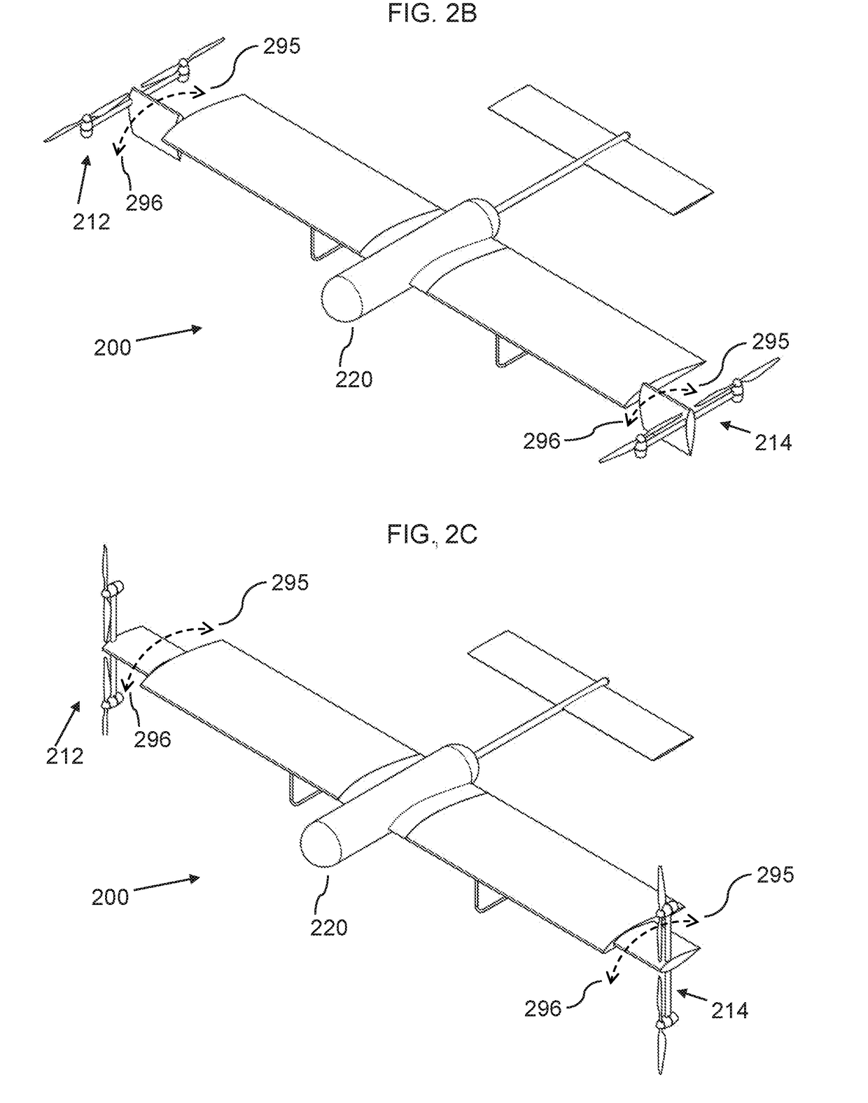 Rotatable thruster aircraft with separate lift thrusters