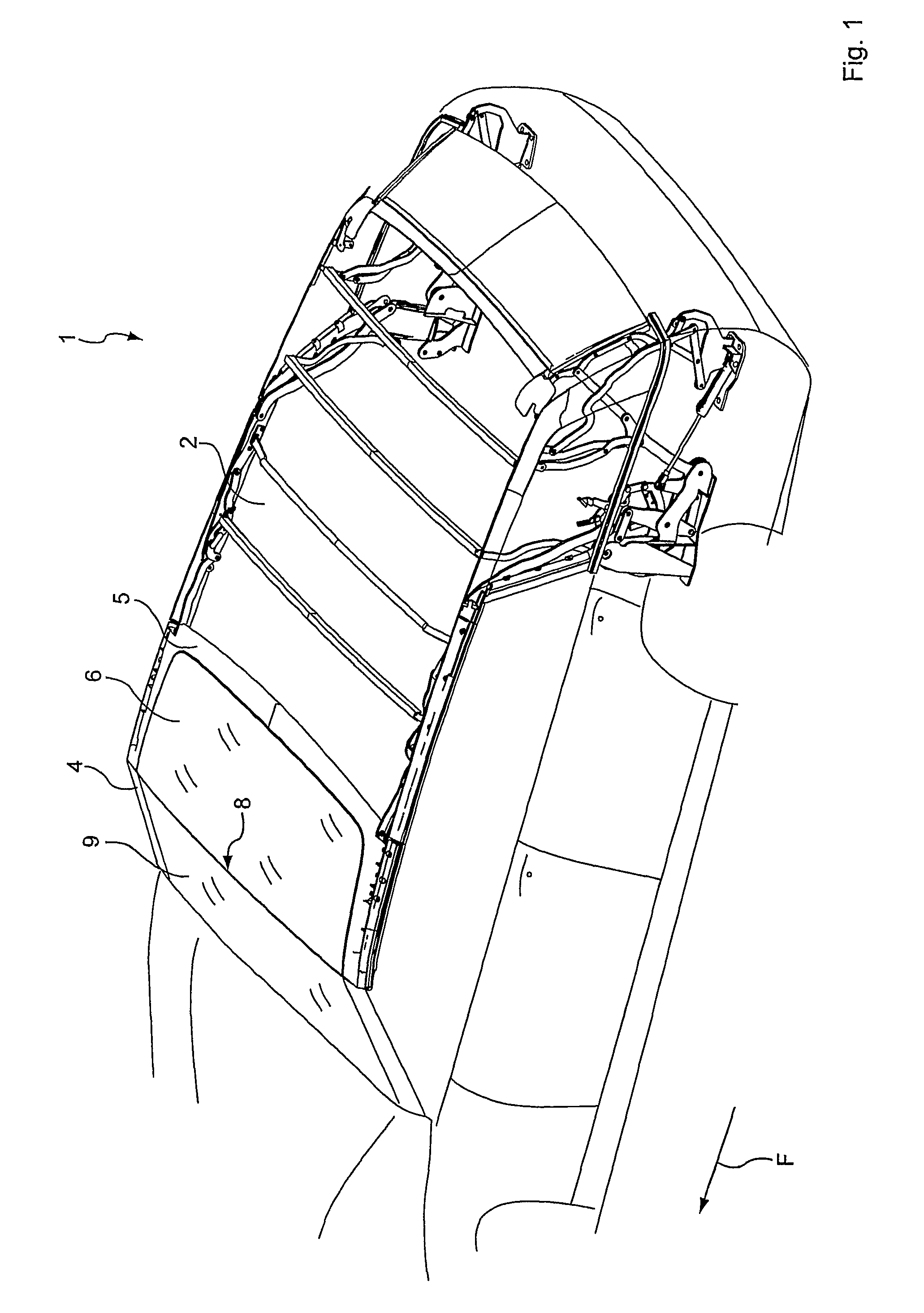 Convertible roof with sun roof part