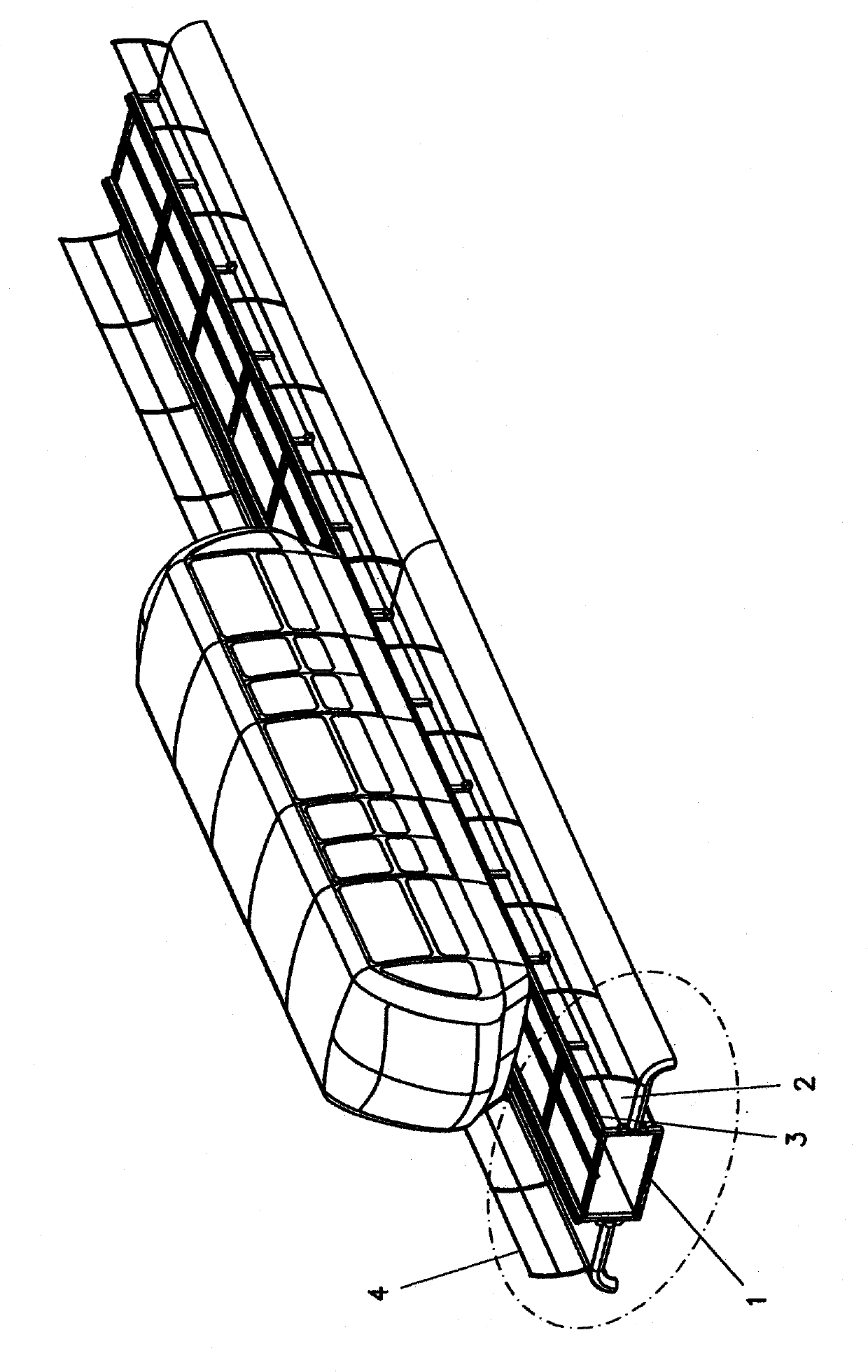 Improvement in elevated track for a vehicle with a pneumatic propulsion system