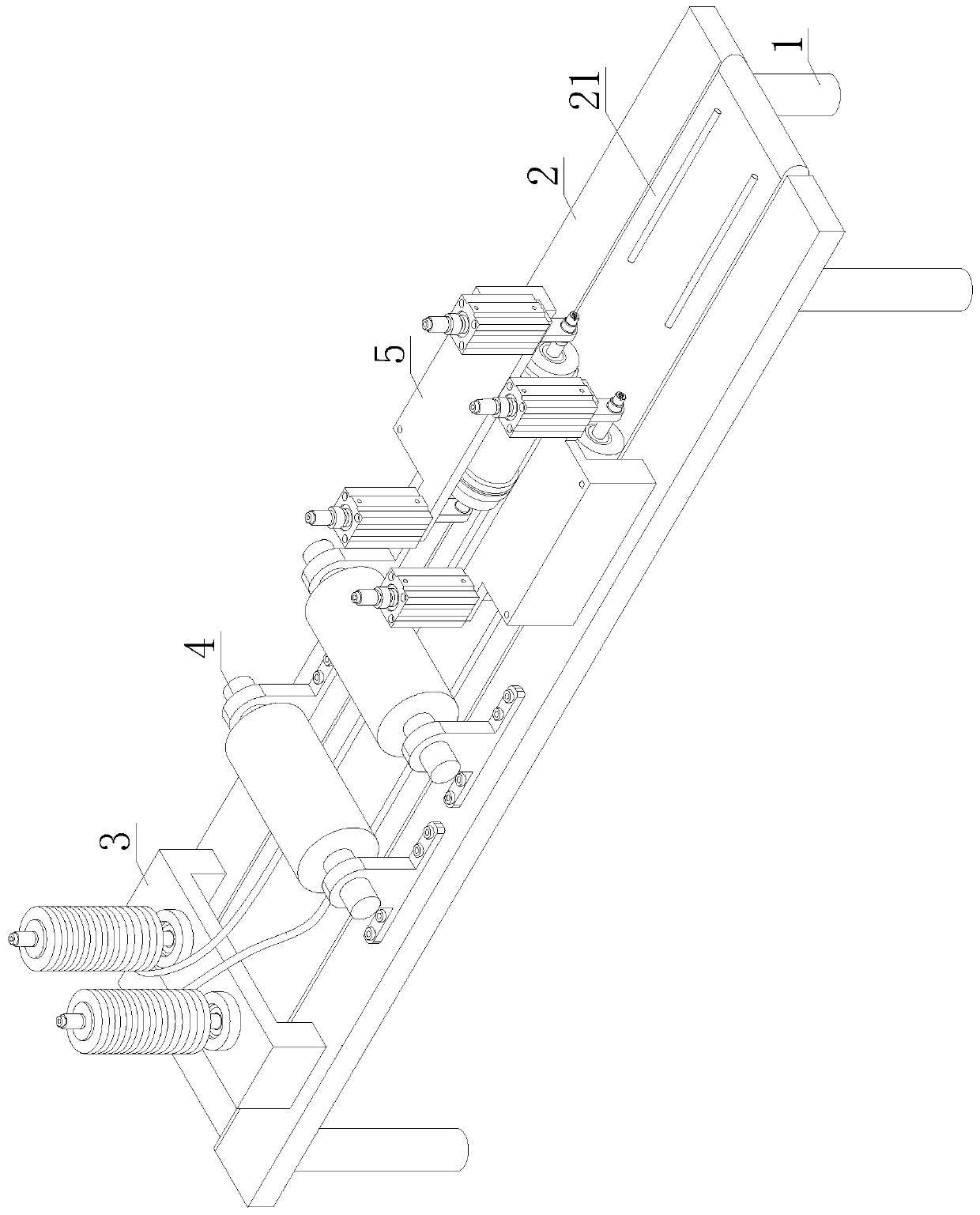 Rolling cutter for conical non-woven fabric gauze mask ear bands and method