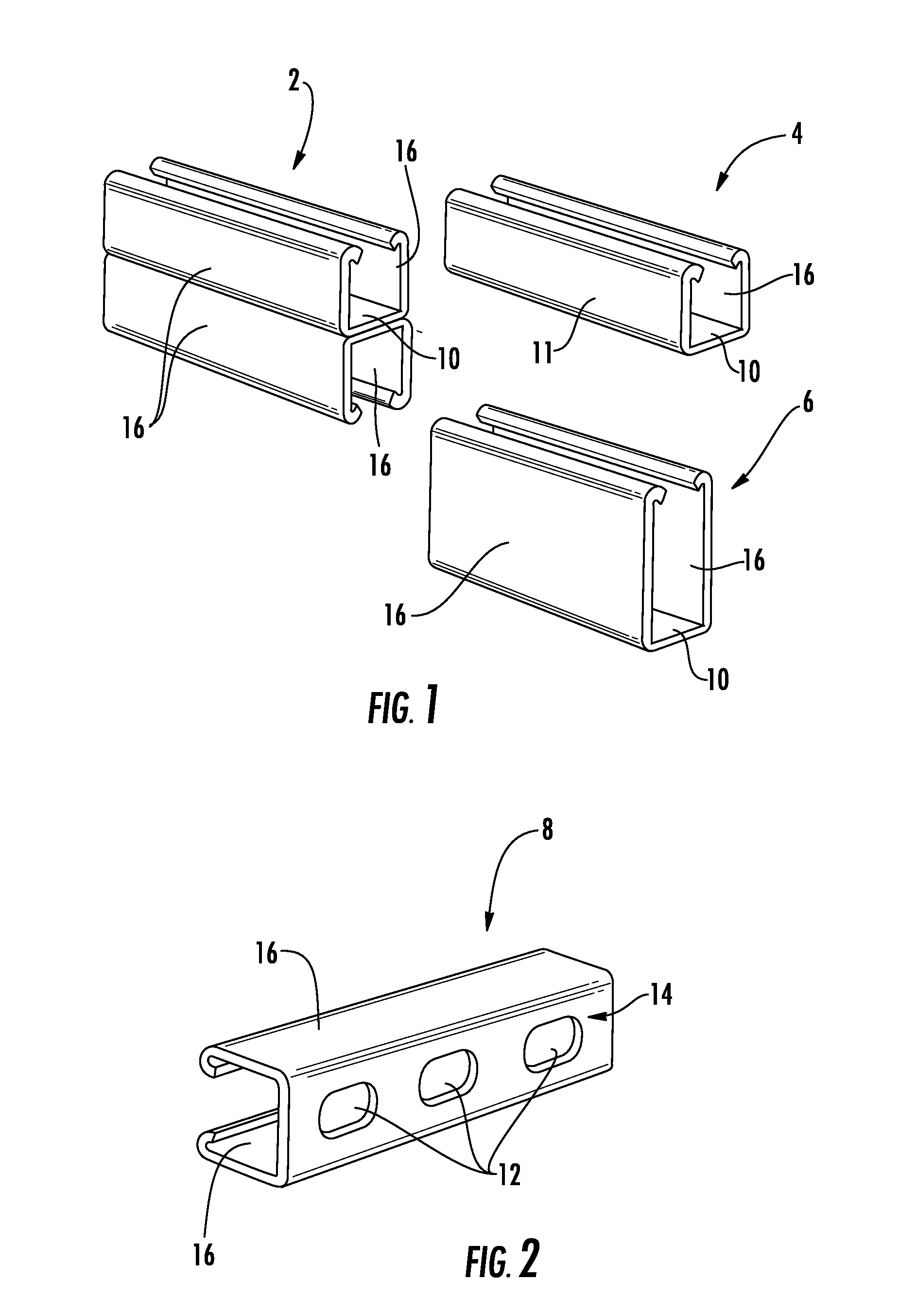 Enhanced corrosion resistant channels, fittings and fasteners