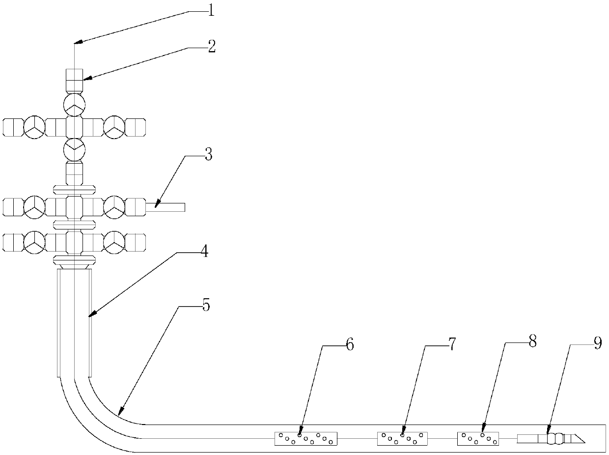 Segmented acid fracturing water controlling production increasing method for carbonate rock fractured-vuggy reservoir deep open hole horizontal well